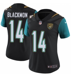 Women's Nike Jacksonville Jaguars #14 Justin Blackmon Black Alternate Vapor Untouchable Limited Player NFL Jersey