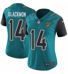 Women's Nike Jacksonville Jaguars #14 Justin Blackmon Elite Teal Green Team Color NFL Jersey