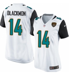 Women's Nike Jacksonville Jaguars #14 Justin Blackmon Game White NFL Jersey