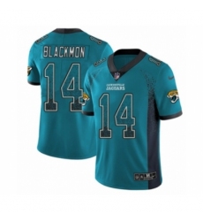Youth Nike Jacksonville Jaguars #14 Justin Blackmon Limited Teal Green Rush Drift Fashion NFL Jersey