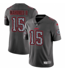 Men's Nike Kansas City Chiefs #15 Patrick Mahomes II Gray Static Vapor Untouchable Limited NFL Jersey