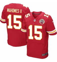 Men's Nike Kansas City Chiefs #15 Patrick Mahomes II Red Team Color Vapor Untouchable Elite Player NFL Jersey