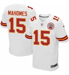 Men's Nike Kansas City Chiefs #15 Patrick Mahomes II White Vapor Untouchable Elite Player NFL Jersey