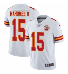 Men's Nike Kansas City Chiefs #15 Patrick Mahomes II White Vapor Untouchable Limited Player NFL Jersey