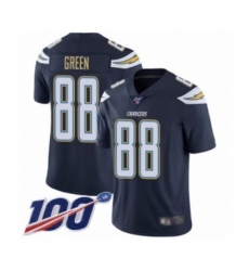 Men's Los Angeles Chargers #88 Virgil Green Navy Blue Team Color Vapor Untouchable Limited Player 100th Season Football Jersey