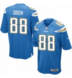 Men's Nike Los Angeles Chargers #88 Virgil Green Game Electric Blue Alternate NFL Jersey