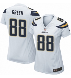 Women's Nike Los Angeles Chargers #88 Virgil Green Game White NFL Jersey