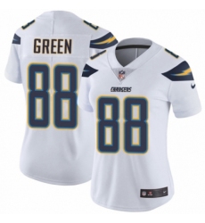 Women's Nike Los Angeles Chargers #88 Virgil Green White Vapor Untouchable Elite Player NFL Jersey