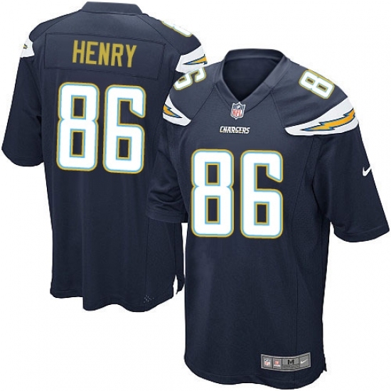 Men's Nike Los Angeles Chargers #86 Hunter Henry Game Navy Blue Team Color NFL Jersey Men's Nike Los Angeles Chargers #86 Hunter Henry Game Navy Blue Team Color NFL Jersey