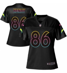 Women's Nike Los Angeles Chargers #86 Hunter Henry Game Black Fashion NFL Jersey