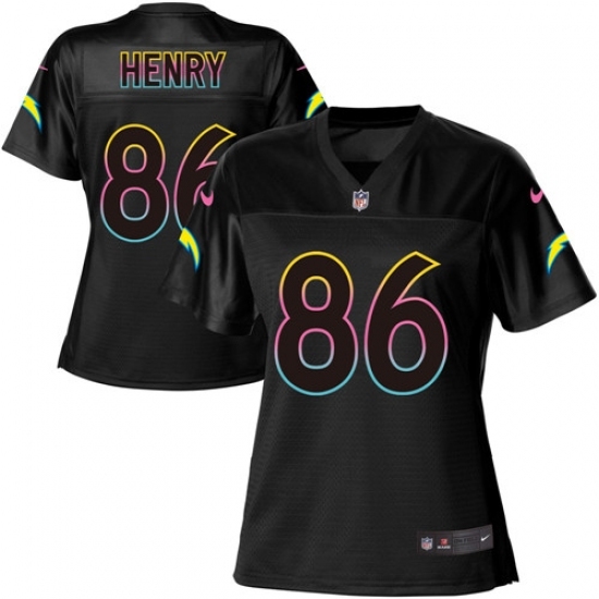 Women's Nike Los Angeles Chargers #86 Hunter Henry Game Black Fashion NFL Jersey Women's Nike Los Angeles Chargers #86 Hunter Henry Game Black Fashion NFL Jersey