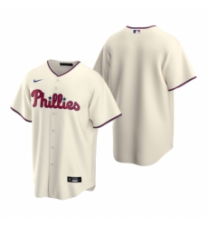 Men's Nike Philadelphia Phillies Blank Cream Alternate Stitched Baseball Jersey