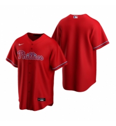 Men's Nike Philadelphia Phillies Blank Red Alternate Stitched Baseball Jersey