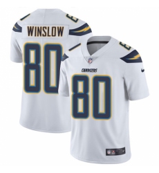 Men's Nike Los Angeles Chargers #80 Kellen Winslow White Vapor Untouchable Limited Player NFL Jersey
