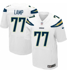 Men's Nike Los Angeles Chargers #77 Forrest Lamp Elite White NFL Jersey