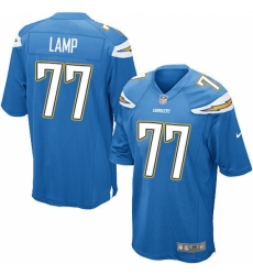 Men's Nike Los Angeles Chargers #77 Forrest Lamp Game Electric Blue Alternate NFL Jersey