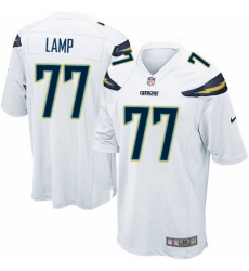 Men's Nike Los Angeles Chargers #77 Forrest Lamp Game White NFL Jersey