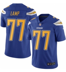 Men's Nike Los Angeles Chargers #77 Forrest Lamp Limited Electric Blue Rush Vapor Untouchable NFL Jersey