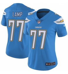 Women's Nike Los Angeles Chargers #77 Forrest Lamp Elite Electric Blue Alternate NFL Jersey