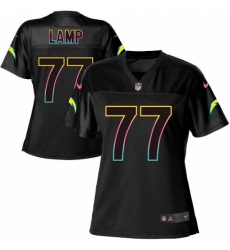 Women's Nike Los Angeles Chargers #77 Forrest Lamp Game Black Fashion NFL Jersey
