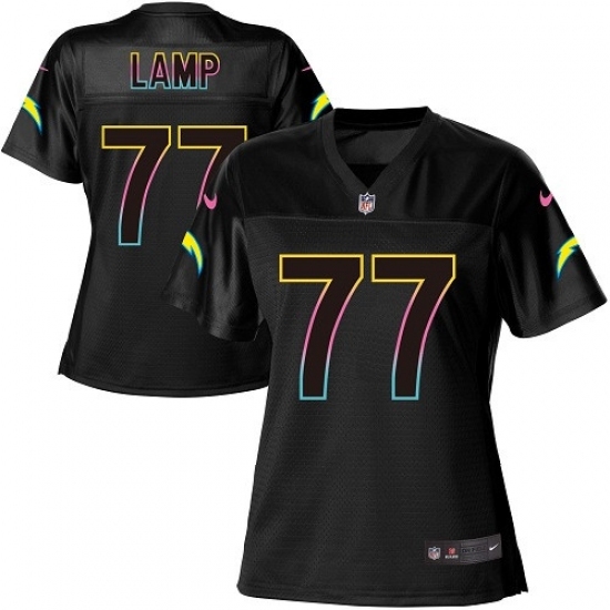 Women's Nike Los Angeles Chargers #77 Forrest Lamp Game Black Fashion NFL Jersey Women's Nike Los Angeles Chargers #77 Forrest Lamp Game Black Fashion NFL Jersey