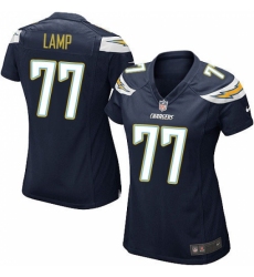Women's Nike Los Angeles Chargers #77 Forrest Lamp Game Navy Blue Team Color NFL Jersey