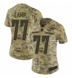 Women's Nike Los Angeles Chargers #77 Forrest Lamp Limited Camo 2018 Salute to Service NFL Jersey