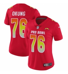 Women's Nike Los Angeles Chargers #76 Russell Okung Limited Red 2018 Pro Bowl NFL Jersey