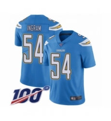 Men's Los Angeles Chargers #54 Melvin Ingram Electric Blue Alternate Vapor Untouchable Limited Player 100th Season Football Jersey