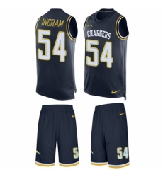 Men's Nike Los Angeles Chargers #54 Melvin Ingram Limited Navy Blue Tank Top Suit NFL Jersey