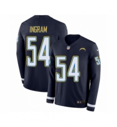 Men's Nike Los Angeles Chargers #54 Melvin Ingram Limited Navy Blue Therma Long Sleeve NFL Jersey