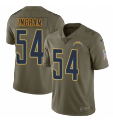 Men's Nike Los Angeles Chargers #54 Melvin Ingram Limited Olive 2017 Salute to Service NFL Jersey