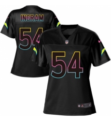 Women's Nike Los Angeles Chargers #54 Melvin Ingram Game Black Fashion NFL Jersey