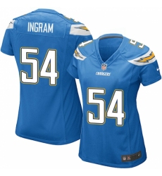 Women's Nike Los Angeles Chargers #54 Melvin Ingram Game Electric Blue Alternate NFL Jersey