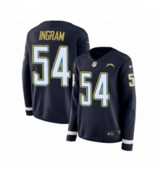 Women's Nike Los Angeles Chargers #54 Melvin Ingram Limited Navy Blue Therma Long Sleeve NFL Jersey