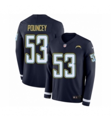 Youth Nike Los Angeles Chargers #54 Melvin Ingram Limited Black Salute to Service Therma Long Sleeve NFL Jersey