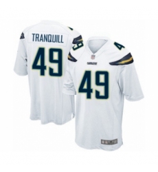 Men's Los Angeles Chargers #49 Drue Tranquill Game White Football Jersey
