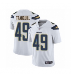 Men's Los Angeles Chargers #49 Drue Tranquill White Vapor Untouchable Limited Player Football Jersey
