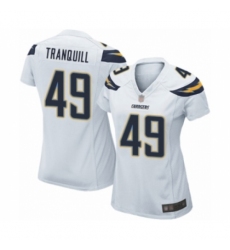Women's Los Angeles Chargers #49 Drue Tranquill Game White Football Jersey