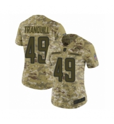 Women's Los Angeles Chargers #49 Drue Tranquill Limited Camo 2018 Salute to Service Football Jersey