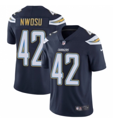 Men's Nike Los Angeles Chargers #42 Uchenna Nwosu Navy Blue Team Color Vapor Untouchable Limited Player NFL Jersey