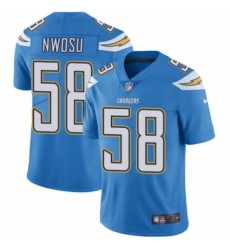 Men's Nike Los Angeles Chargers #58 Uchenna Nwosu Electric Blue Alternate Vapor Untouchable Limited Player NFL Jersey