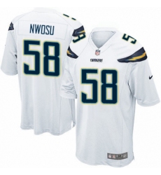 Men's Nike Los Angeles Chargers #58 Uchenna Nwosu Game White NFL Jersey