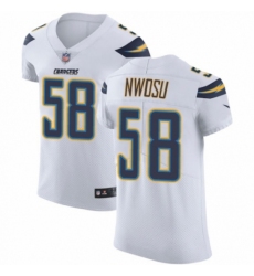 Men's Nike Los Angeles Chargers #58 Uchenna Nwosu White Vapor Untouchable Elite Player NFL Jersey