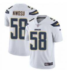 Men's Nike Los Angeles Chargers #58 Uchenna Nwosu White Vapor Untouchable Limited Player NFL Jersey