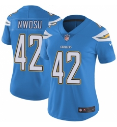 Women's Nike Los Angeles Chargers #42 Uchenna Nwosu Electric Blue Alternate Vapor Untouchable Limited Player NFL Jersey