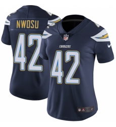 Women's Nike Los Angeles Chargers #42 Uchenna Nwosu Navy Blue Team Color Vapor Untouchable Limited Player NFL Jersey