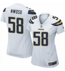 Women's Nike Los Angeles Chargers #58 Uchenna Nwosu Game White NFL Jersey