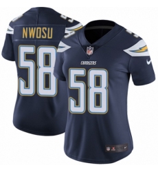 Women's Nike Los Angeles Chargers #58 Uchenna Nwosu Navy Blue Team Color Vapor Untouchable Elite Player NFL Jersey