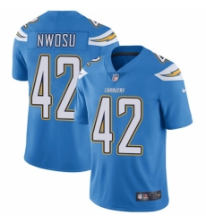 Youth Nike Los Angeles Chargers #42 Uchenna Nwosu Electric Blue Alternate Vapor Untouchable Limited Player NFL Jersey